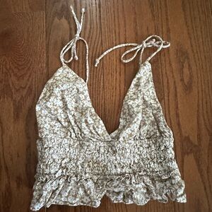 Sim & Sam Beige Floral Skirt